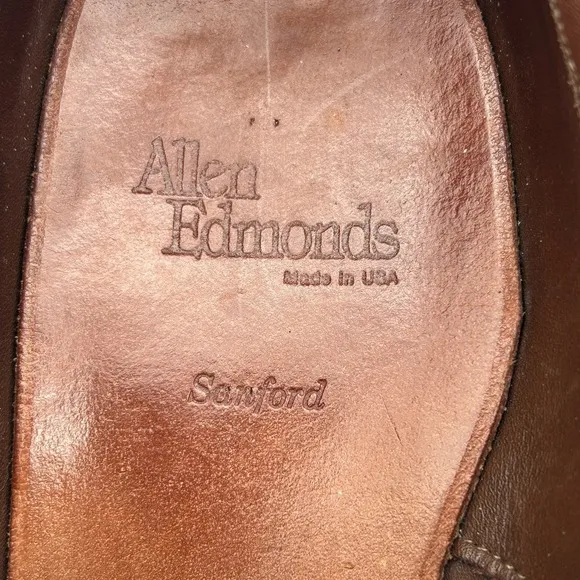 Allen Edmonds Sanford Oxford Wing Tip Mens Shoes Black Leather Sz 12 D 58993