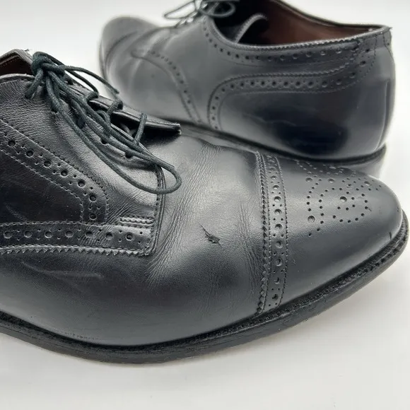 Allen Edmonds Sanford Oxford Wing Tip Mens Shoes Black Leather Sz 12 D 58993
