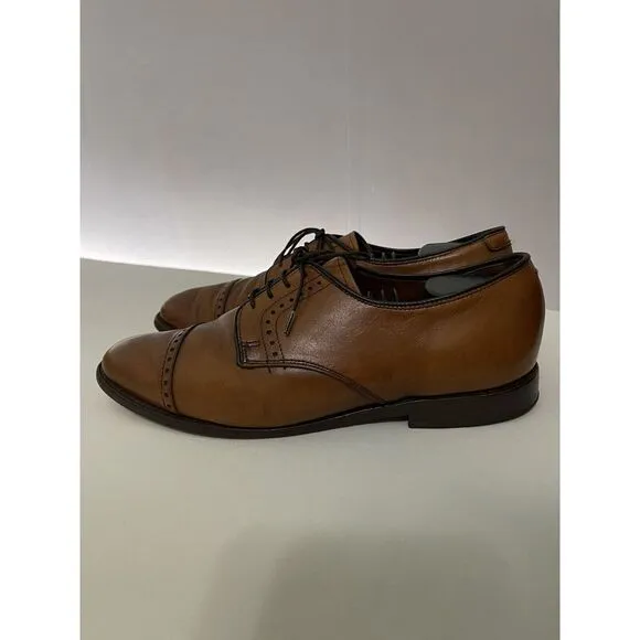 Allen Edmonds Shoes Men 9 3E EEE Clifton Walnut Brown Cap-Toe‎ Leather Oxford
