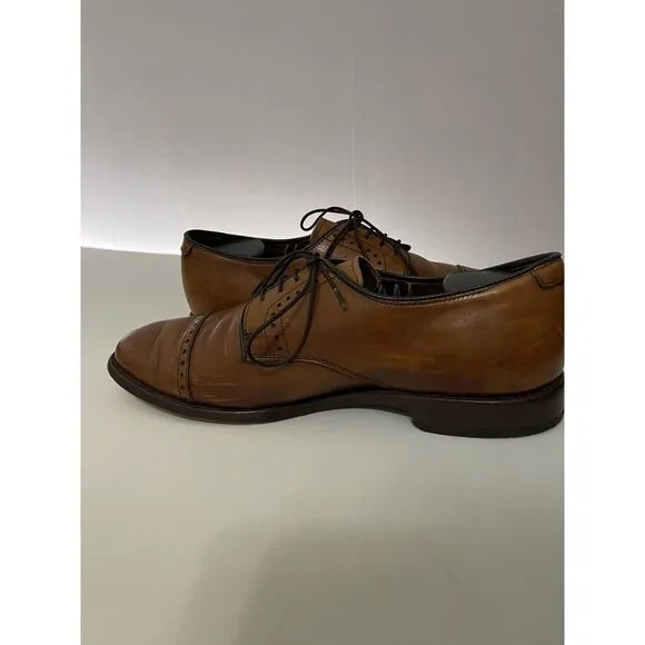 Allen Edmonds Shoes Men 9 3E EEE Clifton Walnut Brown Cap-Toe‎ Leather Oxford
