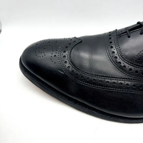Allen Edmonds Shoes Men's 16 D McAllister 6205 Black Leather Wingtip Oxford Lace