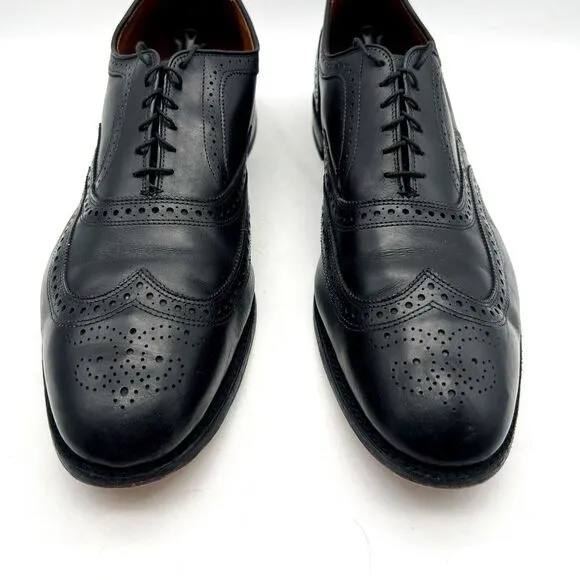 Allen Edmonds Shoes Men's 16 D McAllister 6205 Black Leather Wingtip Oxford Lace