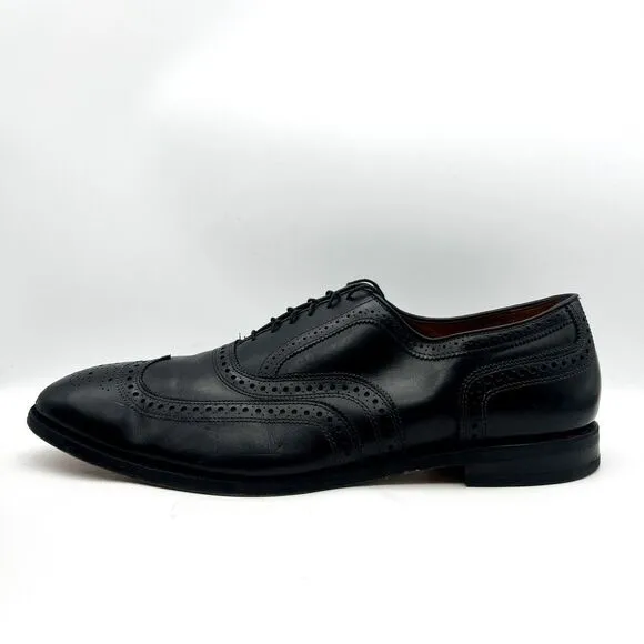 Allen Edmonds Shoes Men's 16 D McAllister 6205 Black Leather Wingtip Oxford Lace