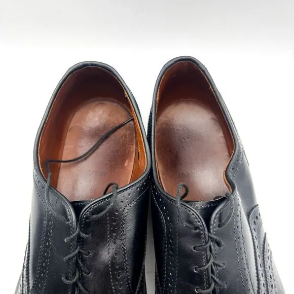 Allen Edmonds Shoes Men's 16 D McAllister 6205 Black Leather Wingtip Oxford Lace