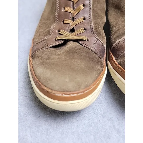 Allen Edmonds Shoes Mens 9.5 Porter Brown Leather Elastic Lace Up Preppy READ