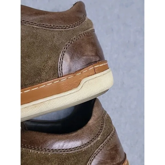 Allen Edmonds Shoes Mens 9.5 Porter Brown Leather Elastic Lace Up Preppy READ