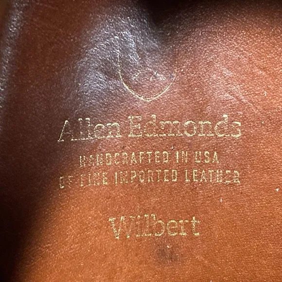 Allen Edmonds Wilbert Oxford Men's Brown Leather Handcrafted Shoes Size US 10.5