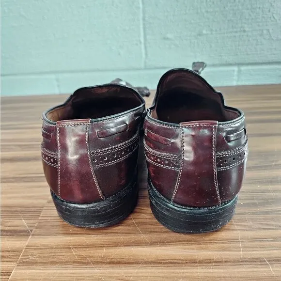Allen Edmonds Berwick Mens 8 Longwing Wingtip Leather Tassel Loafer Shoes