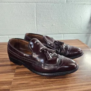 Allen Edmonds Berwick Mens 8 Longwing Wingtip Leather Tassel Loafer Shoes