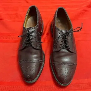 Allen Edmonds Sanford Brown Cap Toe Brown Oxford Shoes Size 8 D