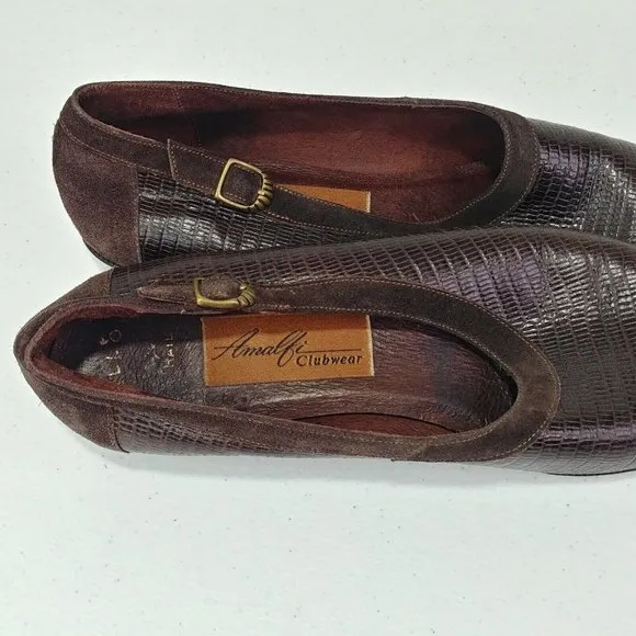 Amalfi Club Wear Leather Shoes 8.5 Brown
