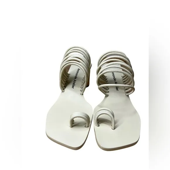 AMMONDE ATLEIR Alessandra block heel in ivory