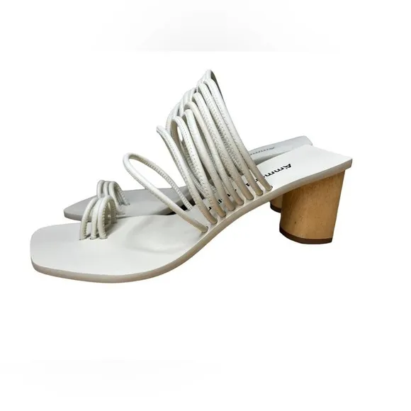AMMONDE ATLEIR Alessandra block heel in ivory