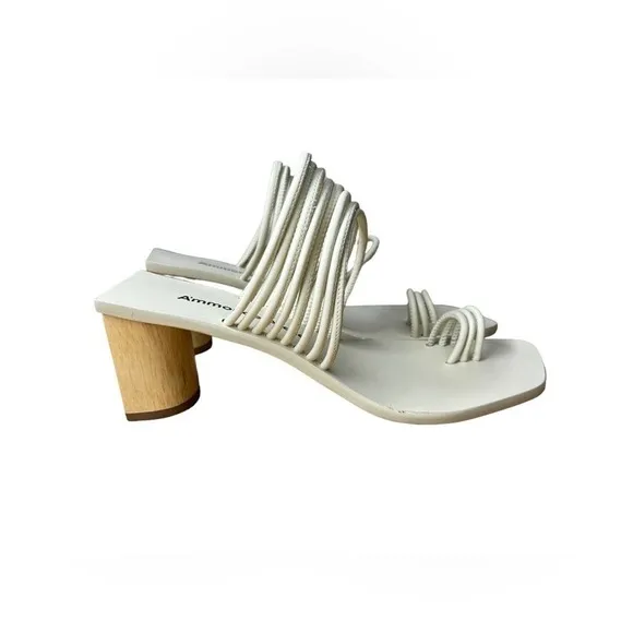 AMMONDE ATLEIR Alessandra block heel in ivory