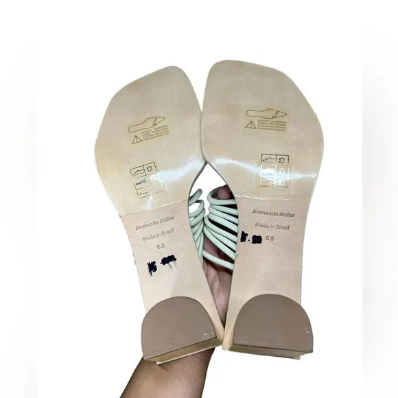 AMMONDE ATLEIR Alessandra block heel in ivory