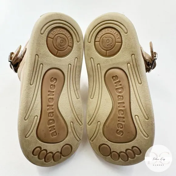 ANDANENES Girl Toddler Walker Leather Shoes Size 18c / 15MX