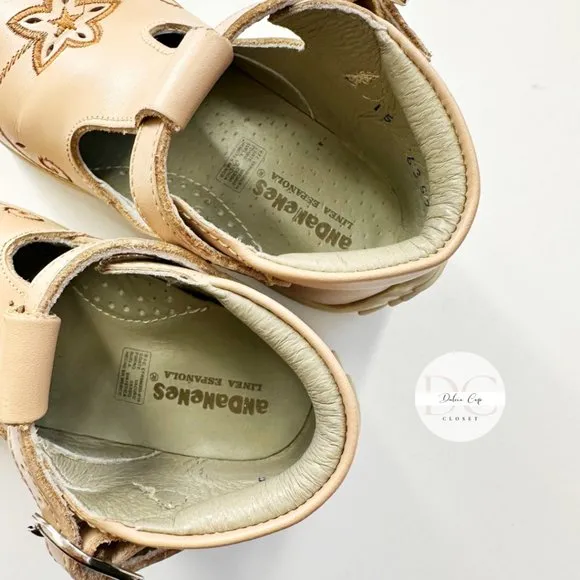 ANDANENES Girl Toddler Walker Leather Shoes Size 18c / 15MX
