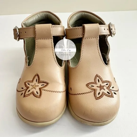 ANDANENES Girl Toddler Walker Leather Shoes Size 18c / 15MX