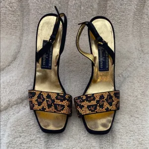 ANDREA PFISTER | Elegant Gold and Black Women's Sandals