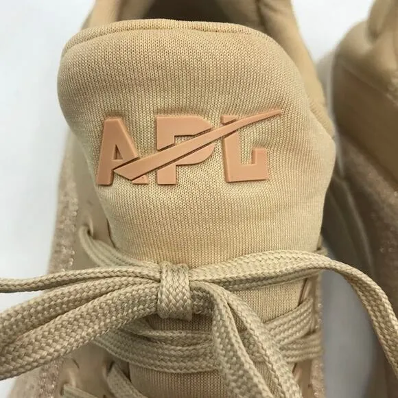 APL Womens TechLoom Tracer Sneaker Shoes 8 Champagne Lace Up Metallic Knit