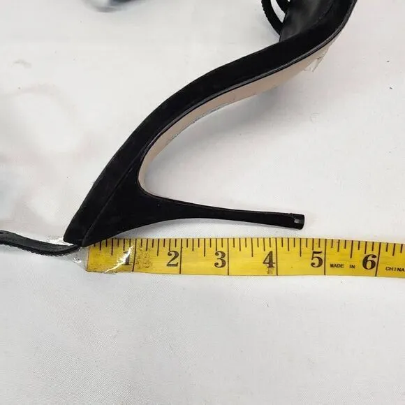 AQUA Women's Infinity Detail High Heel Dress Sandals Jet Crystal/ Black Size 9.5