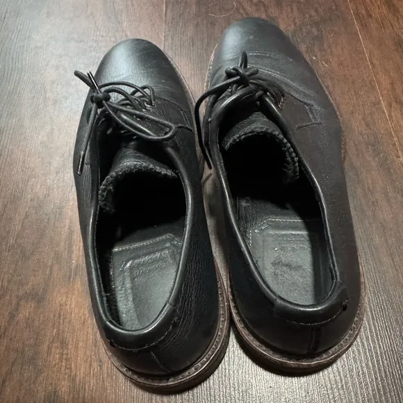 Aquatalia Men’s Leon Black Leather Lace Up Waterproof Shoes Size 9