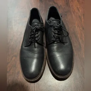 Aquatalia Men’s Leon Black Leather Lace Up Waterproof Shoes Size 9