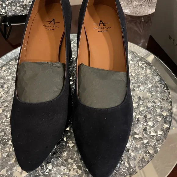 Aquatalia Women's Navy Suede Shoes
