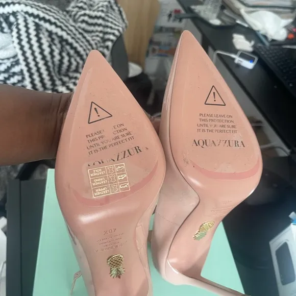 Aquazzura Women's Pink Patent Leather Heels