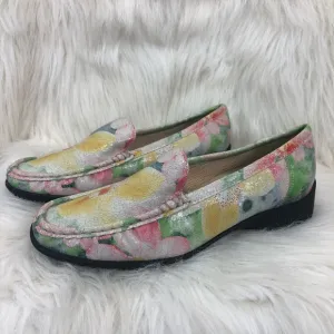 Ara mokassins floral leather shoes. Size 6
