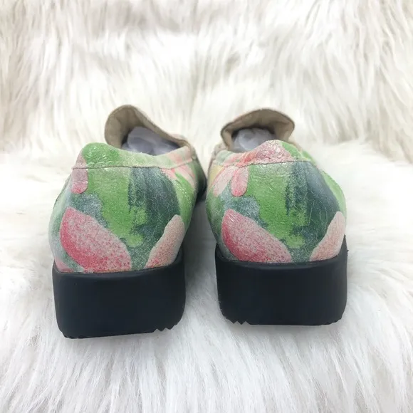 Ara mokassins floral leather shoes. Size 6
