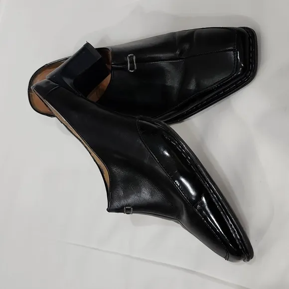 ARA Womens Shoes Size 5.5 G  Black Leather Heels Slides Sandals Mules Relax Flex