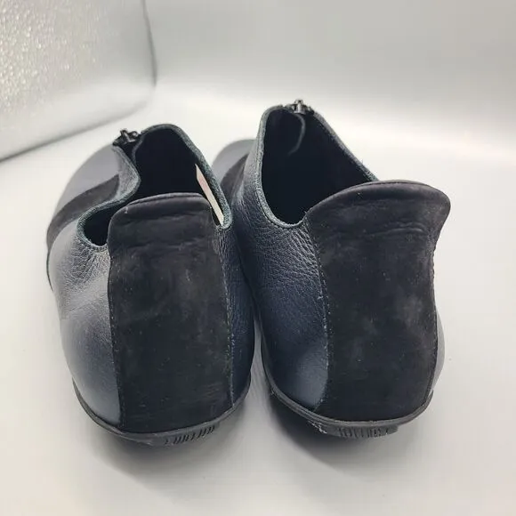 Arche womens Shoes Flat Comfort France Steel Metallic  Front Zipper sz 8/ 39