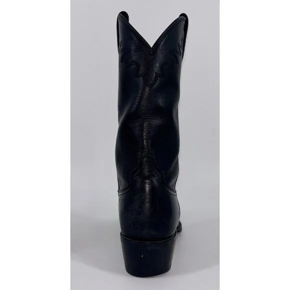 Ariat Men's Sedona Cowboy Boots Black Size 8.5D 34601 Stitching Logo Western EUC