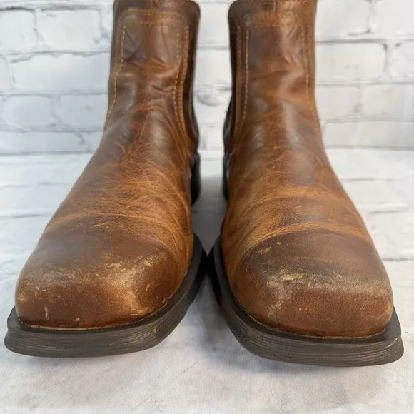Ariat Midtown Rambler Square Toe Chelsea Boots Mens 10.5D Barn Brown 10019868