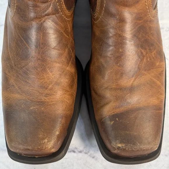 Ariat Midtown Rambler Square Toe Chelsea Boots Mens 10.5D Barn Brown 10019868