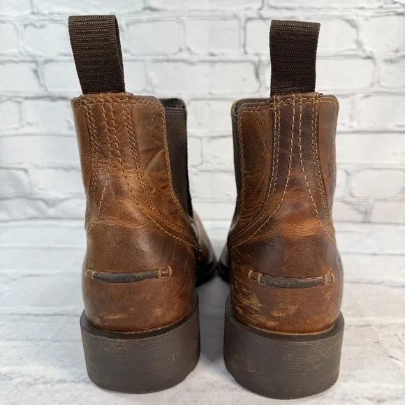 Ariat Midtown Rambler Square Toe Chelsea Boots Mens 10.5D Barn Brown 10019868