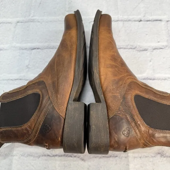 Ariat Midtown Rambler Square Toe Chelsea Boots Mens 10.5D Barn Brown 10019868