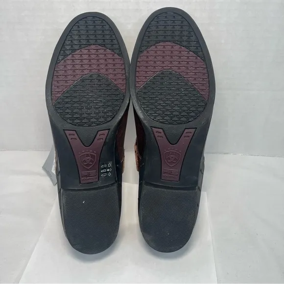 Ariat Sport Mule Brown Leather Slip On Shoes Heels Comfort Women 9.5