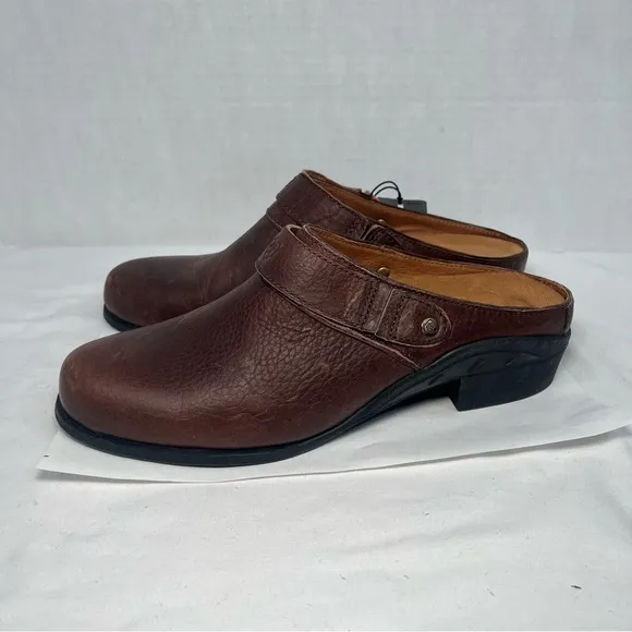 Ariat Sport Mule Brown Leather Slip On Shoes Heels Comfort Women 9.5