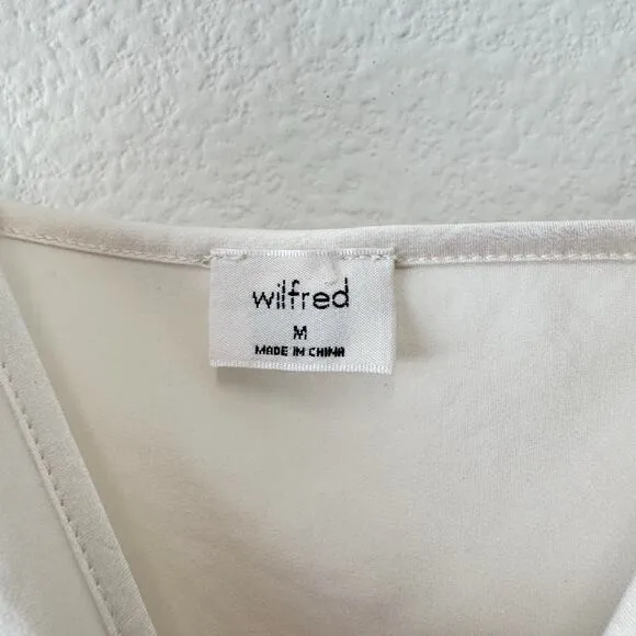 Aritzia Wilfred Slip Midi Dress Cream Champagne Satin Satin Size Medium