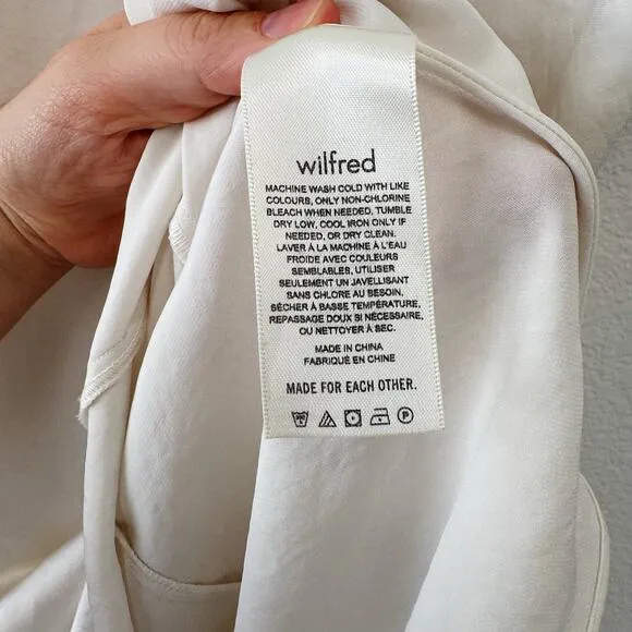 Aritzia Wilfred Slip Midi Dress Cream Champagne Satin Satin Size Medium