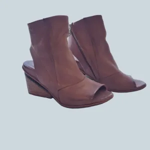 A.S.98 Mauve Open Toe Booties Size 37