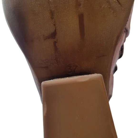A.S.98 Mauve Open Toe Booties Size 37
