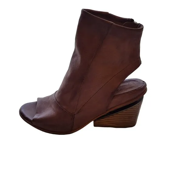 A.S.98 Mauve Open Toe Booties Size 37