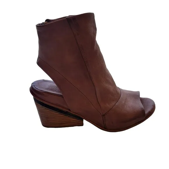 A.S.98 Mauve Open Toe Booties Size 37