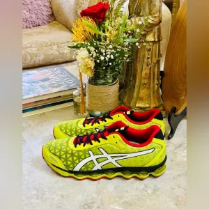 Asics Gel G-3D.1 Yellow/White/Red T2K1N Men's Running Shoes Sneakers Size 12