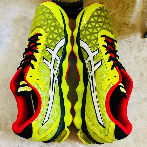 Asics Gel G-3D.1 Yellow/White/Red T2K1N Men's Running Shoes Sneakers Size 12