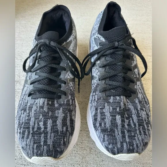 Asics Gel Nimbus 23 Knit Sheet Rock Gray Black Running Shoe 1011B008 Size 12 VGC