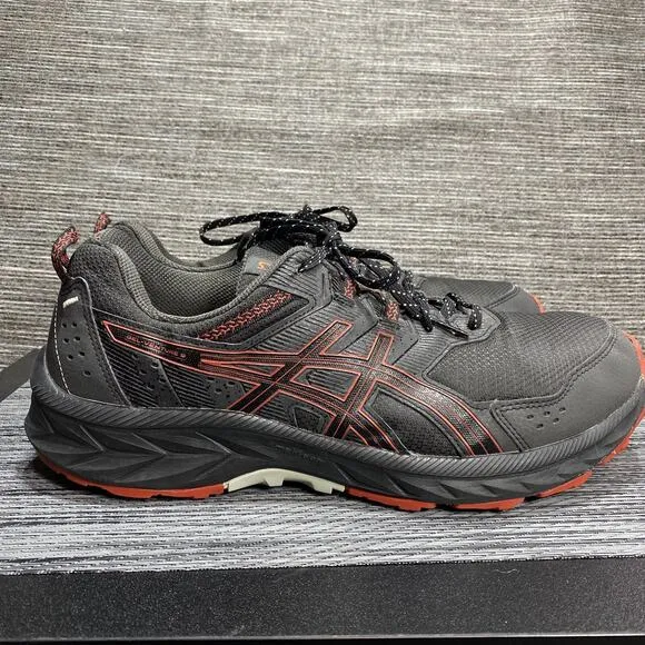 Asics Gel-Venture 9 Trail Running Shoes Gray Red 1011b488 021 Mens 12 Extra Wide